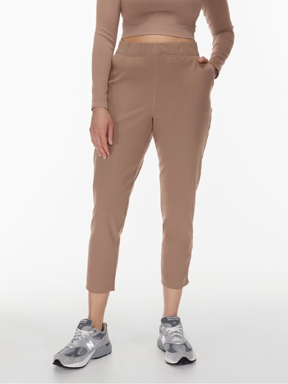 Aritzia Babaton Weekender Pants in deep taupe